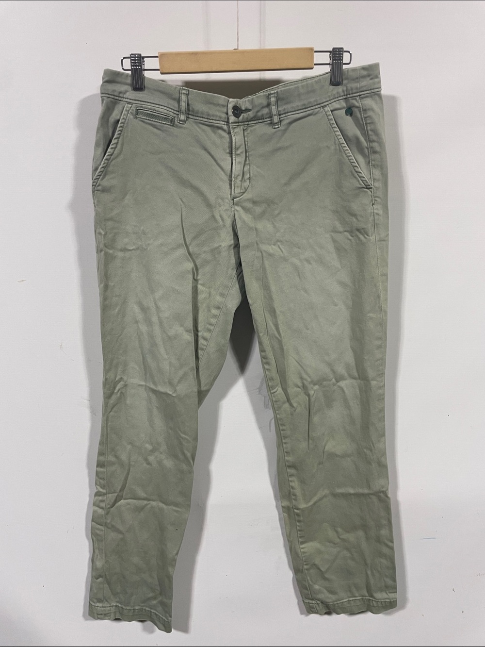 Pilcro and the Letterpress Skinny Jeans in Olive Green